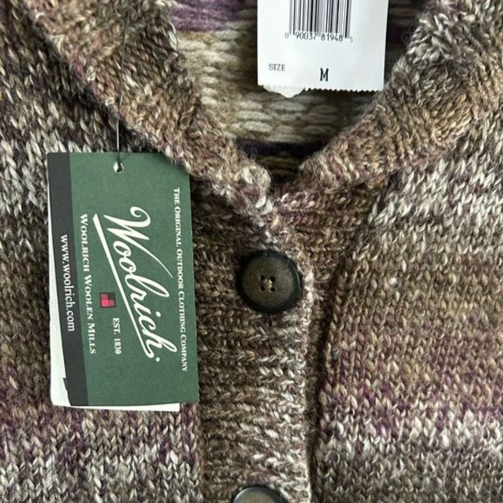 WOOLRICH Kendal Creek Sweater Vest Medium, Shale Button - Picture 5 of 15